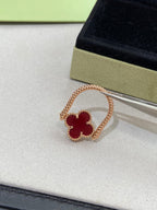 ⭐Miroze CLOVER RIVERSIBLE ROSE GOLD RING
