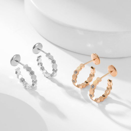 [⭐Miroze]BEE LOVE DIAMOND HOOP EARRINGS