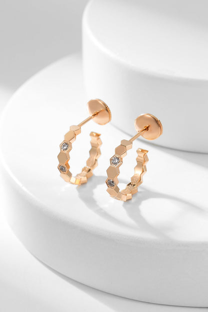 [⭐Miroze]BEE LOVE DIAMOND HOOP EARRINGS