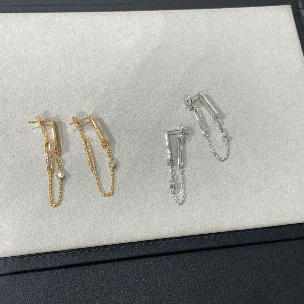 ⭐Miroze CHAINE CHAOS DIAMOND DROP EARRINGS