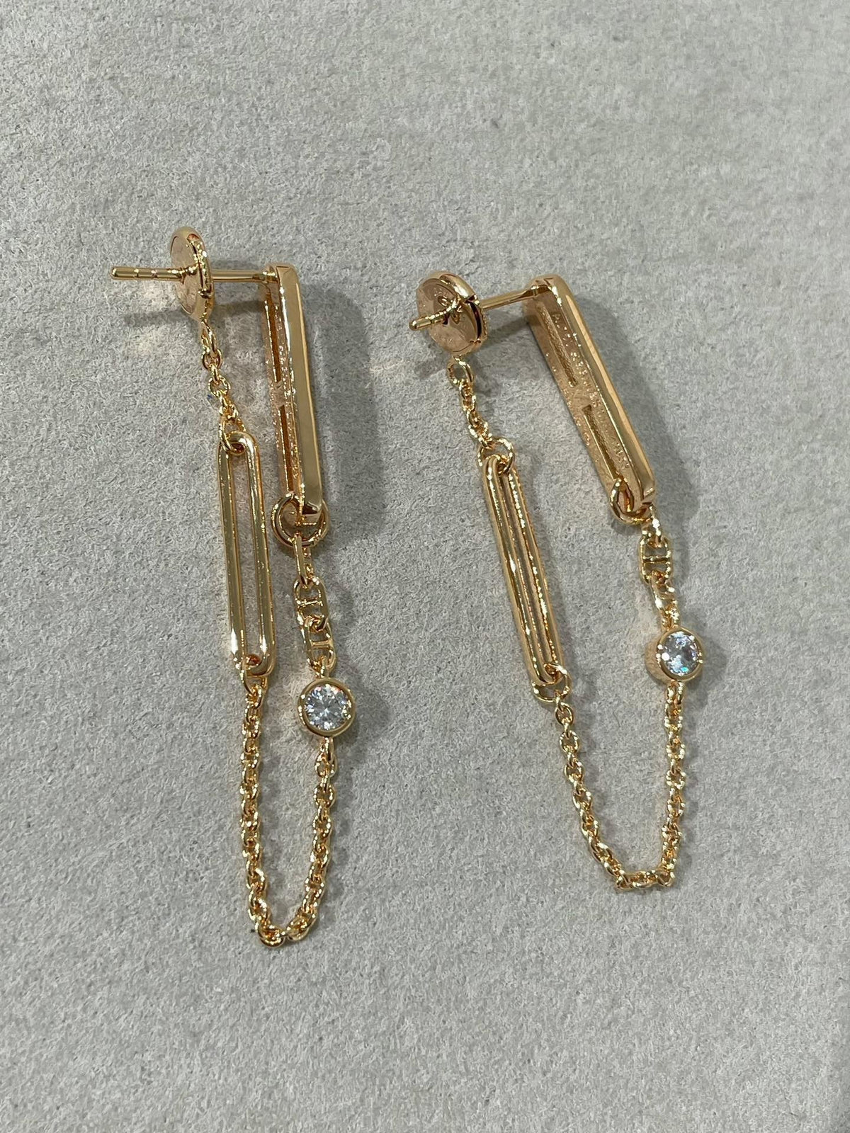 [⭐Miroze]CHAINE CHAOS DIAMOND DROP EARRINGS