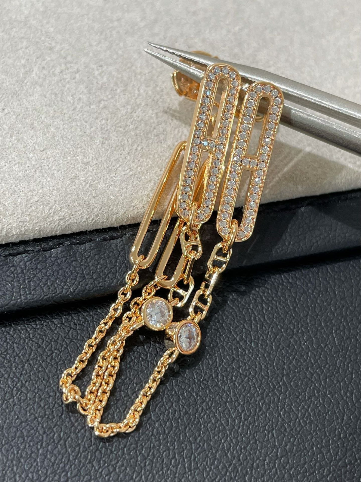 [⭐Miroze]CHAINE CHAOS DIAMOND DROP EARRINGS