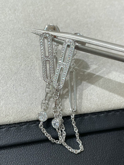 [⭐Miroze]CHAINE CHAOS DIAMOND DROP EARRINGS