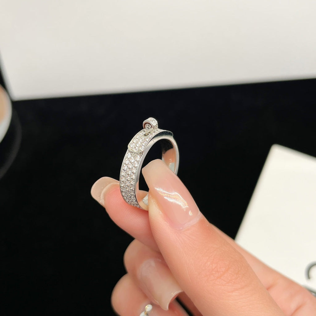 ⭐Miroze KELLY SILVER DIAMOND RING