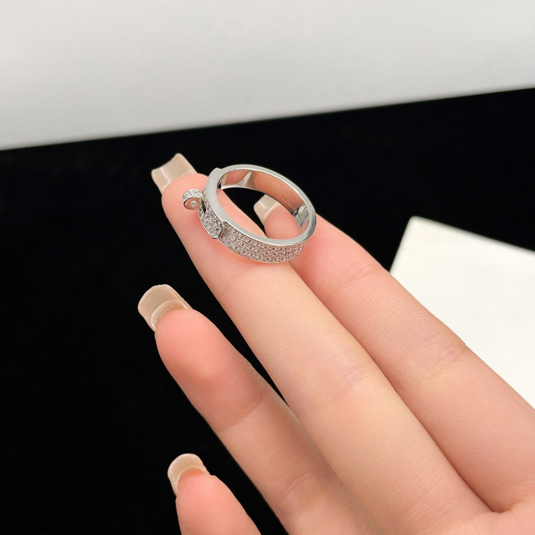 [⭐Miroze]KELLY SILVER DIAMOND RING