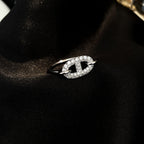 ⭐Miroze RONDE SMALL SILVER DIAMOND RING