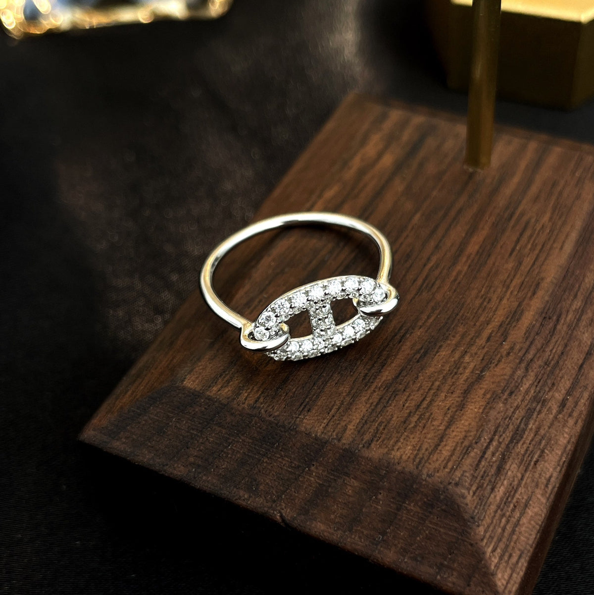 ⭐Miroze RONDE SMALL SILVER DIAMOND RING