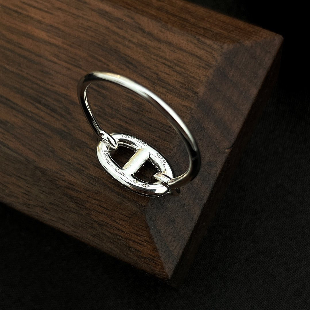 [⭐Miroze]RONDE SMALL SILVER DIAMOND RING