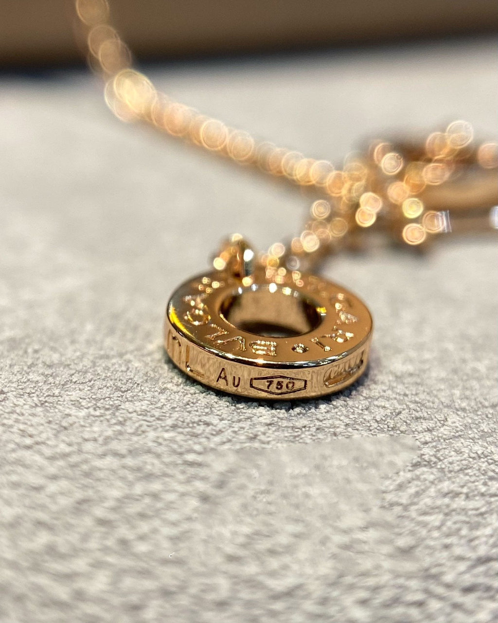 [⭐Veya]DREAM MOP DIAMOND PAVED PINK GOLD NECKLACE