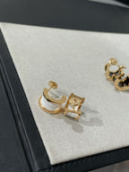 [⭐Veya]ZERO 1 PINK GOLD CERAMIC EARRINGS