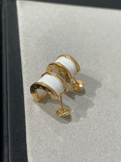 [⭐Miroze]ZERO 1 PINK GOLD CERAMIC EARRINGS