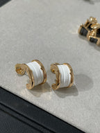 [⭐Veya]ZERO 1 PINK GOLD CERAMIC EARRINGS
