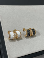[⭐Veya]ZERO 1 PINK GOLD CERAMIC EARRINGS
