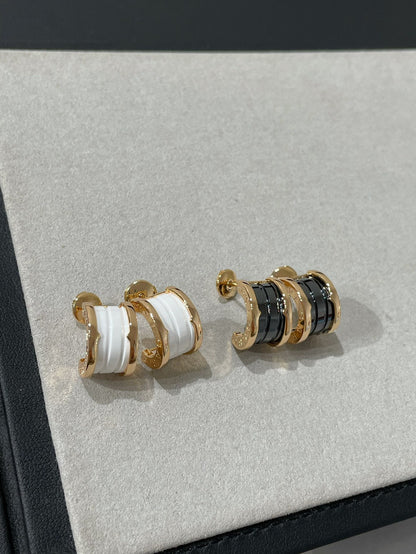 [⭐Miroze]ZERO 1 PINK GOLD CERAMIC EARRINGS