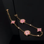 ⭐Miroze STAR AND SUN 4 MOTIF PINK MOP PINK GOLD BRACELET