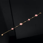 ⭐Miroze STAR AND SUN 4 MOTIF PINK MOP PINK GOLD BRACELET