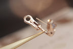 [⭐Veya]SERPENT PINK GOLD DIAMOND EARRINGS