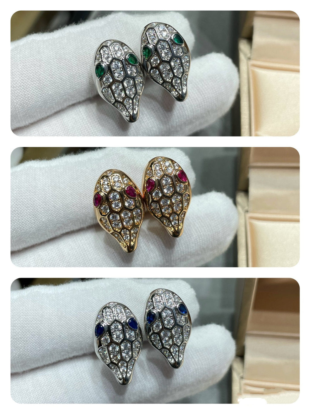 [⭐Veya]SERPENT DIAMOND STUD EARRINGS