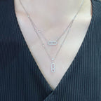 [⭐Miroze]MOVE 2 ROW DIAMOND NECKLACE
