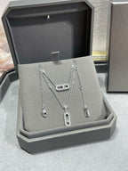 [⭐Miroze]MOVE 2 ROW DIAMOND NECKLACE
