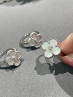 ⭐Miroze CLOVER SILVER MOP DIAMOND RING