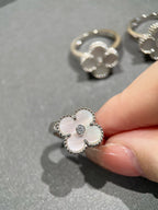 ⭐Miroze CLOVER SILVER MOP DIAMOND RING
