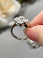 ⭐Miroze CLOVER SILVER MOP DIAMOND RING