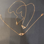⭐Miroze FORCE 10 DIAMOND PINK GOLD NECKLACE MINI MODEL