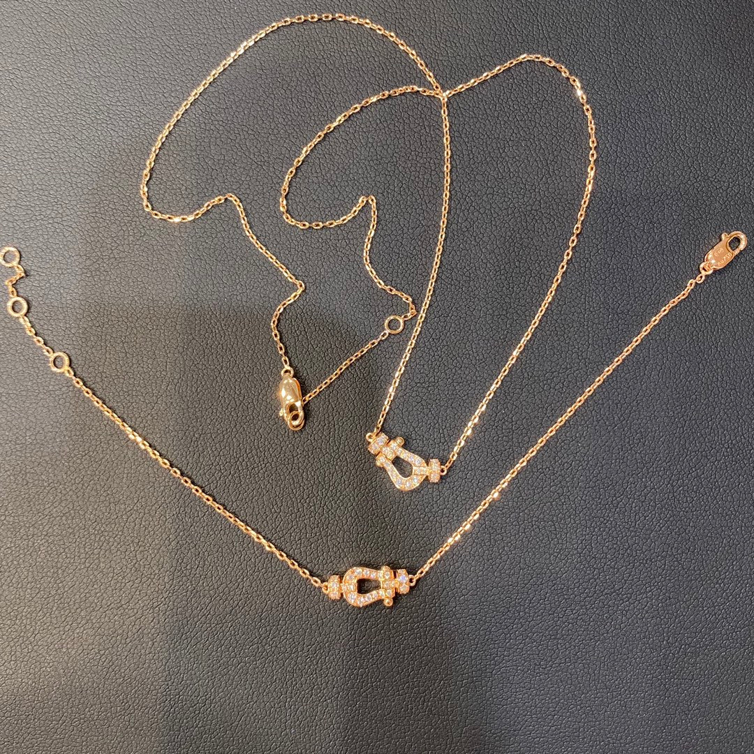 ⭐Miroze FORCE 10 DIAMOND PINK GOLD NECKLACE MINI MODEL
