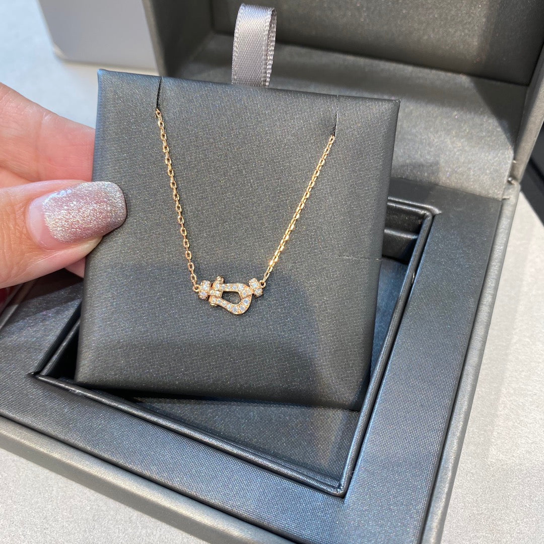 [⭐Miroze]FORCE 10 DIAMOND PINK GOLD NECKLACE MINI MODEL