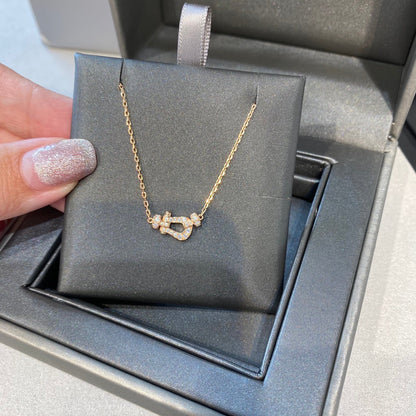 [⭐Miroze]FORCE 10 DIAMOND PINK GOLD NECKLACE MINI MODEL