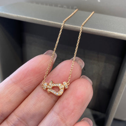 [⭐Miroze]FORCE 10 DIAMOND PINK GOLD NECKLACE MINI MODEL