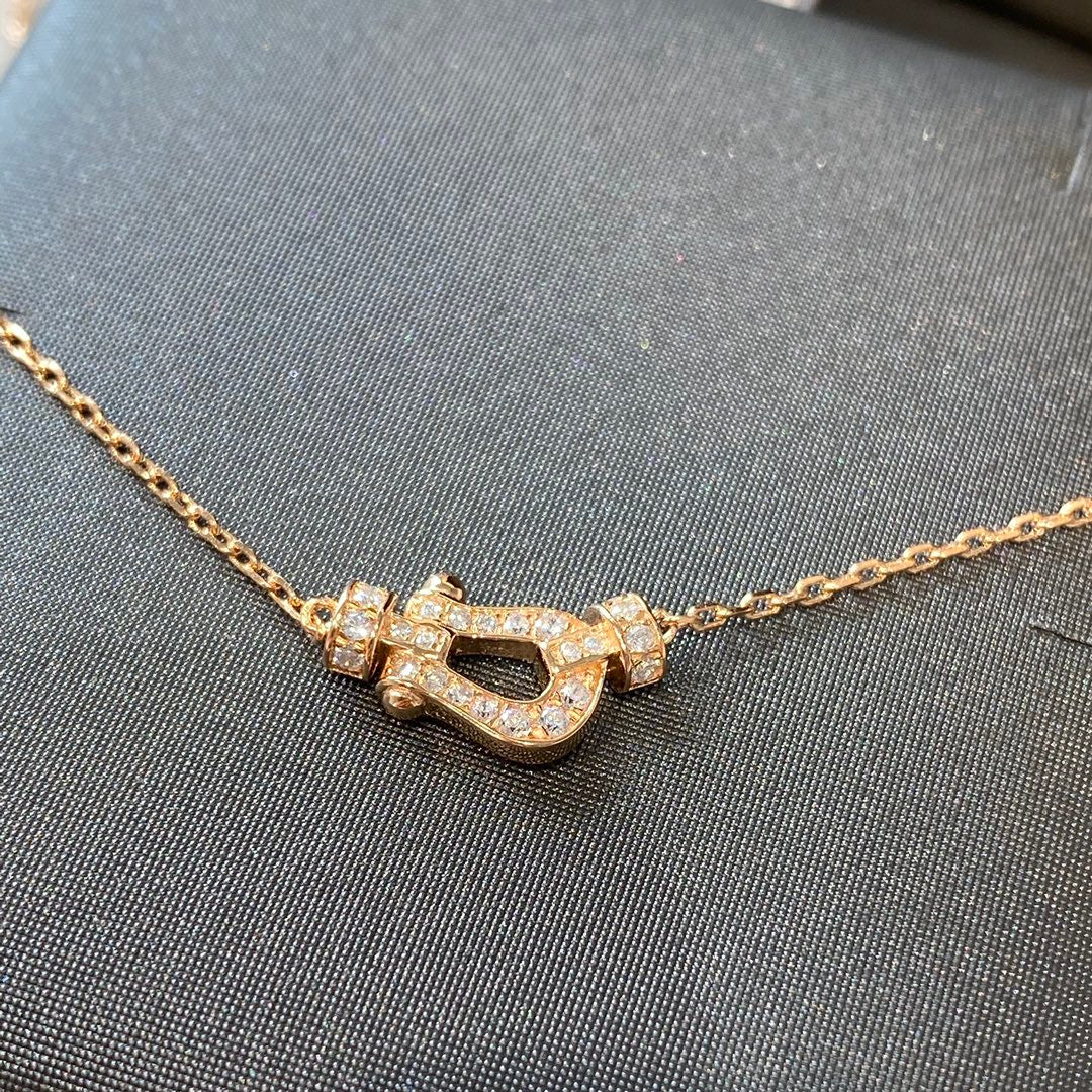 ⭐Miroze FORCE 10 DIAMOND PINK GOLD NECKLACE MINI MODEL