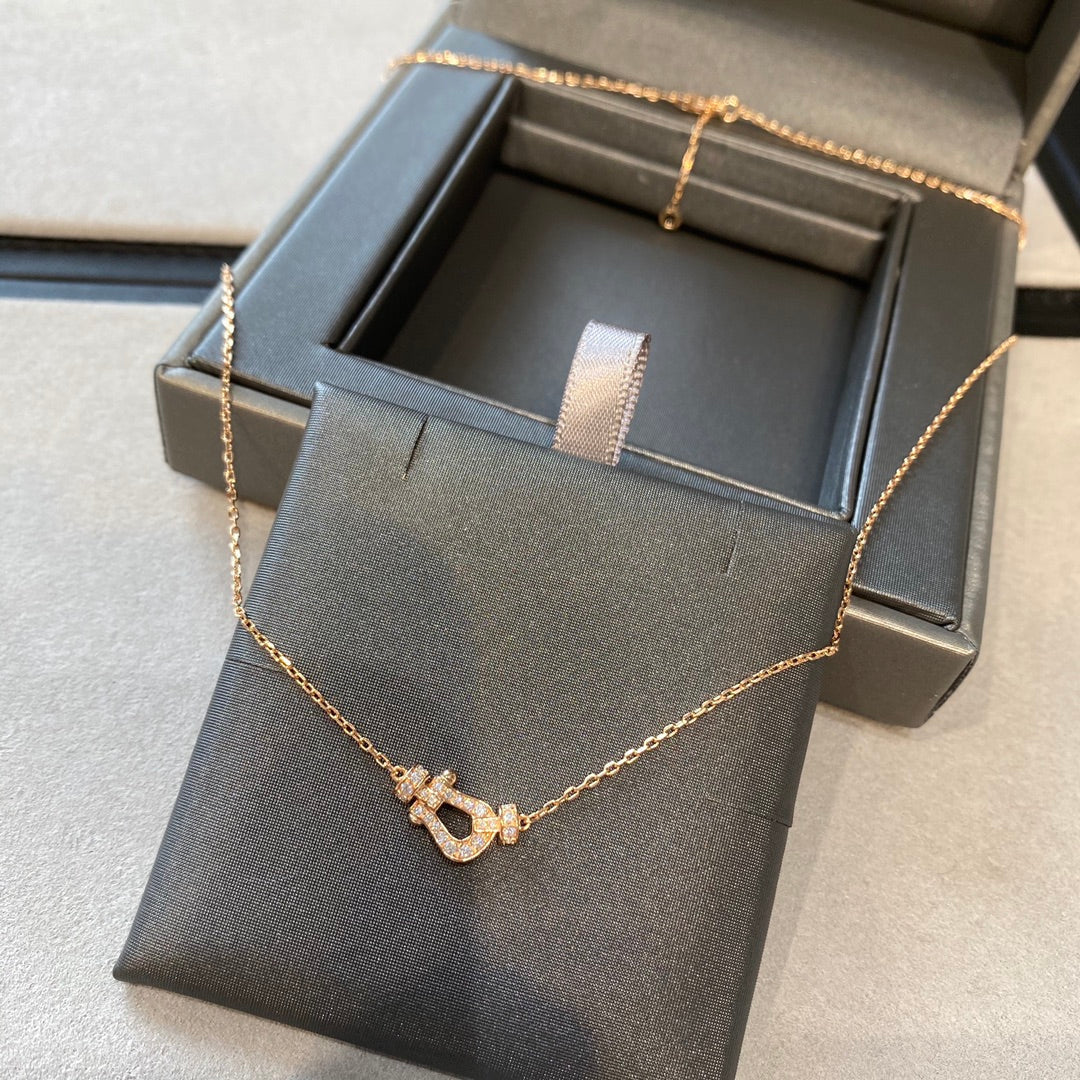 [⭐Miroze]FORCE 10 DIAMOND PINK GOLD NECKLACE MINI MODEL