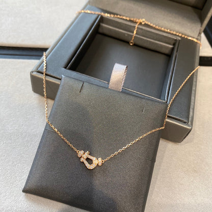 [⭐Miroze]FORCE 10 DIAMOND PINK GOLD NECKLACE MINI MODEL