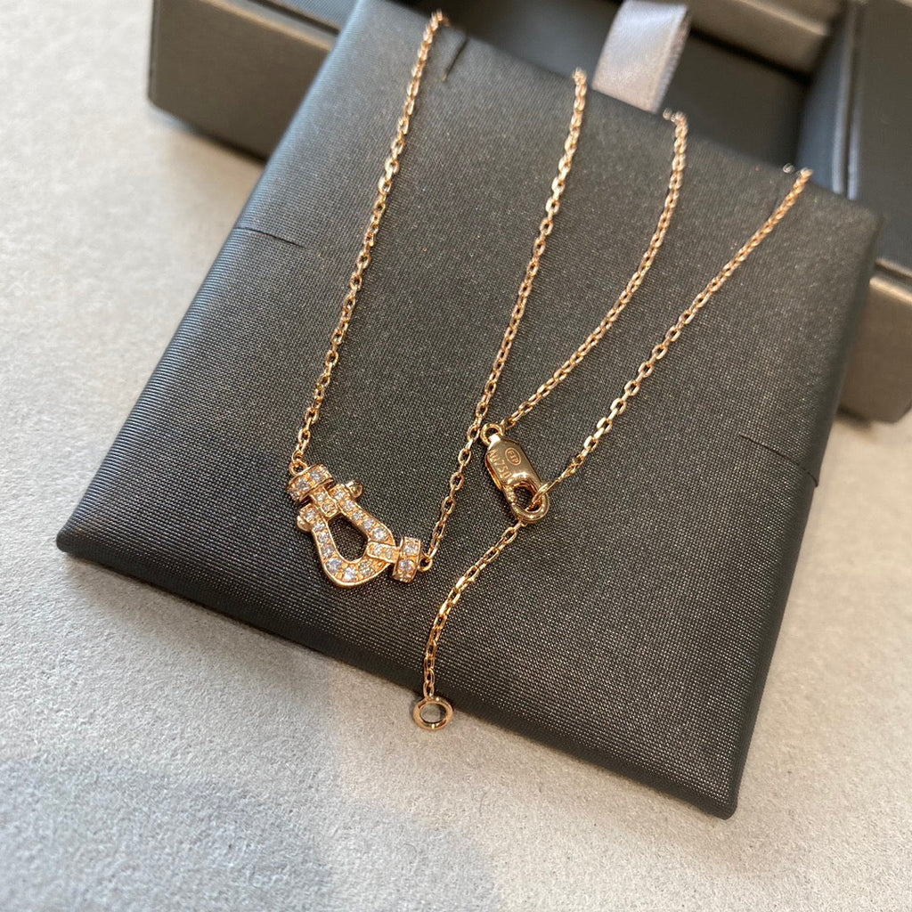 ⭐Miroze FORCE 10 DIAMOND PINK GOLD NECKLACE MINI MODEL
