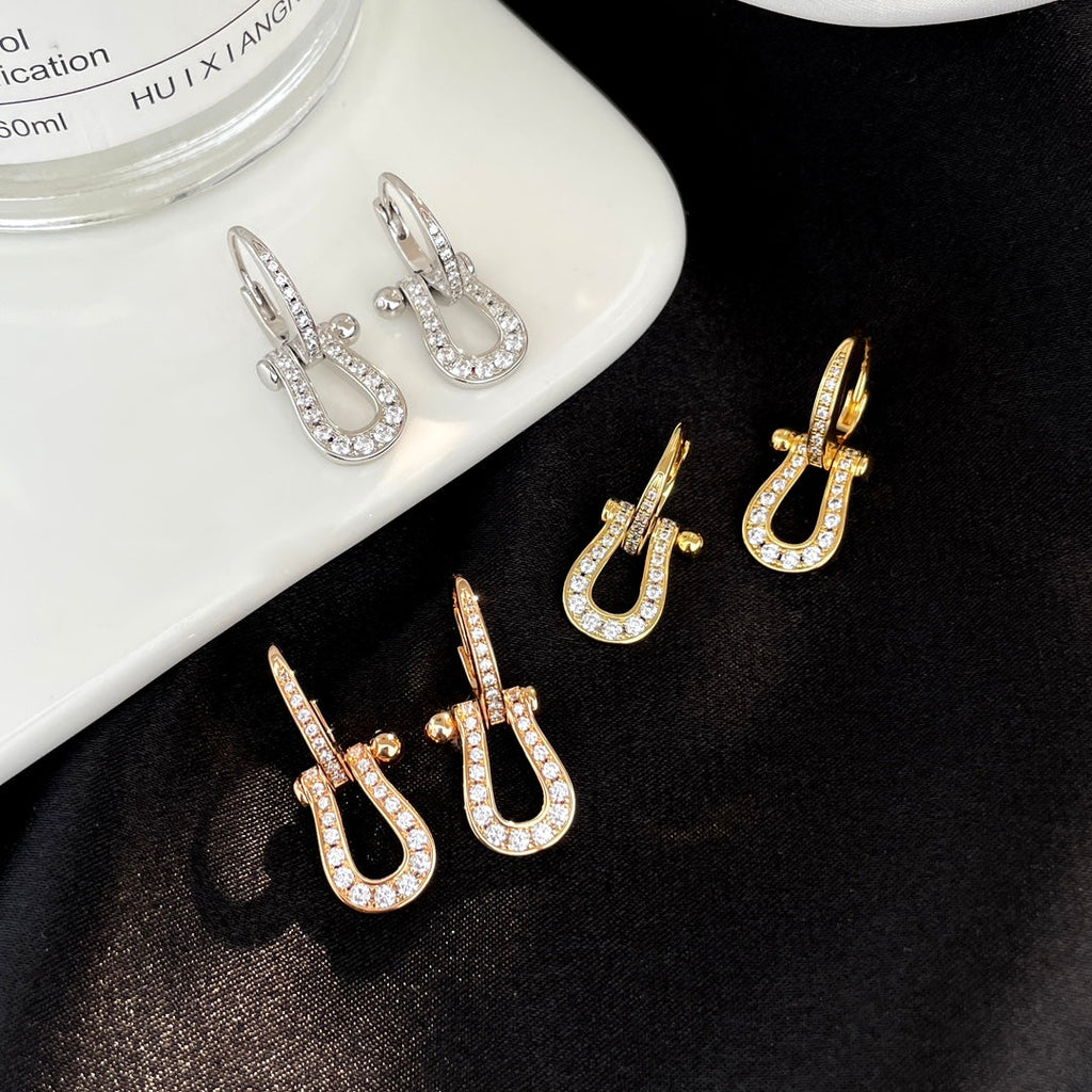 ⭐Miroze FORCE 10 FULL DIAMOND DROP EARRINGS MEDIUM MODEL