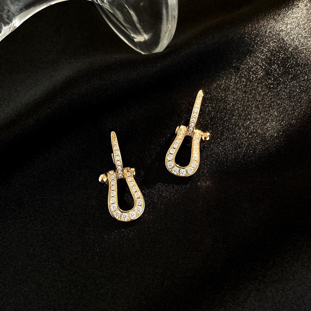 ⭐Miroze FORCE 10 FULL DIAMOND DROP EARRINGS MEDIUM MODEL