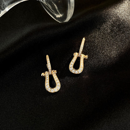 [⭐Miroze]FORCE 10 FULL DIAMOND DROP EARRINGS MEDIUM MODEL