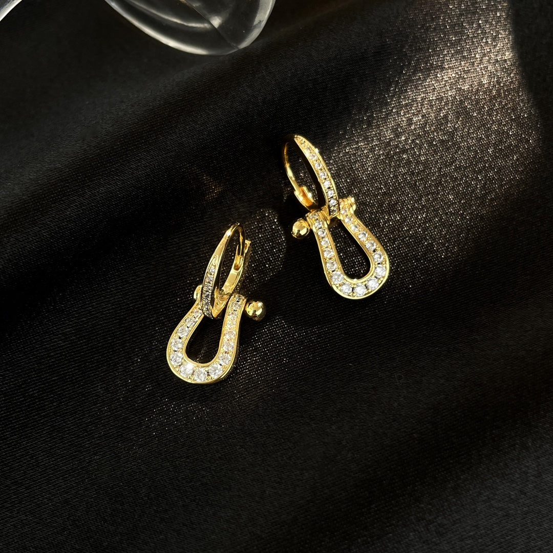 ⭐Miroze FORCE 10 FULL DIAMOND DROP EARRINGS MEDIUM MODEL