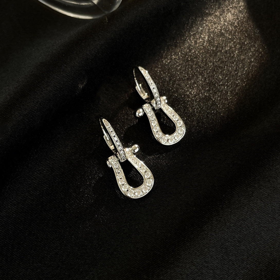 ⭐Miroze FORCE 10 FULL DIAMOND DROP EARRINGS MEDIUM MODEL