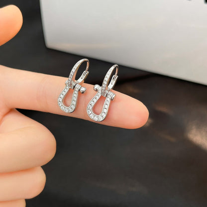 [⭐Miroze]FORCE 10 FULL DIAMOND DROP EARRINGS MEDIUM MODEL