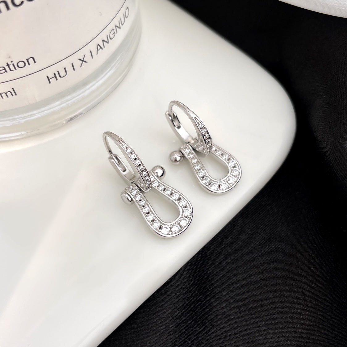 ⭐Miroze FORCE 10 FULL DIAMOND DROP EARRINGS MEDIUM MODEL