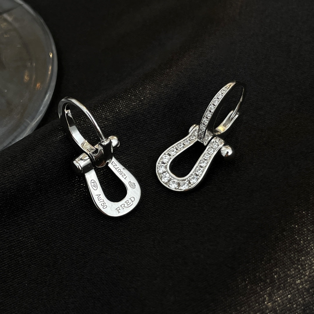 [⭐Miroze]FORCE 10 FULL DIAMOND DROP EARRINGS MEDIUM MODEL