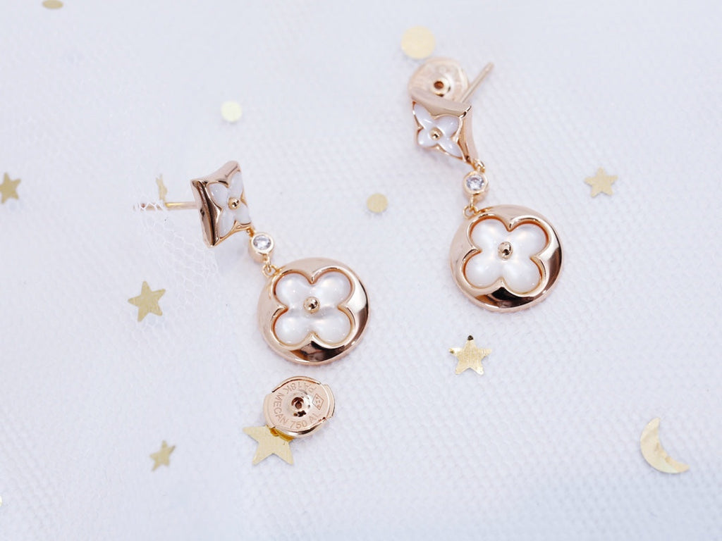 ⭐Miroze STAR AND SUN PINK GOLD MOP DROP EARRINGS