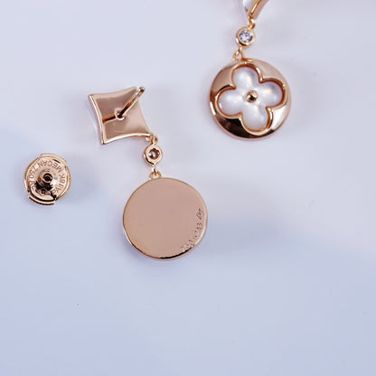[⭐Miroze]STAR AND SUN PINK GOLD MOP DROP EARRINGS