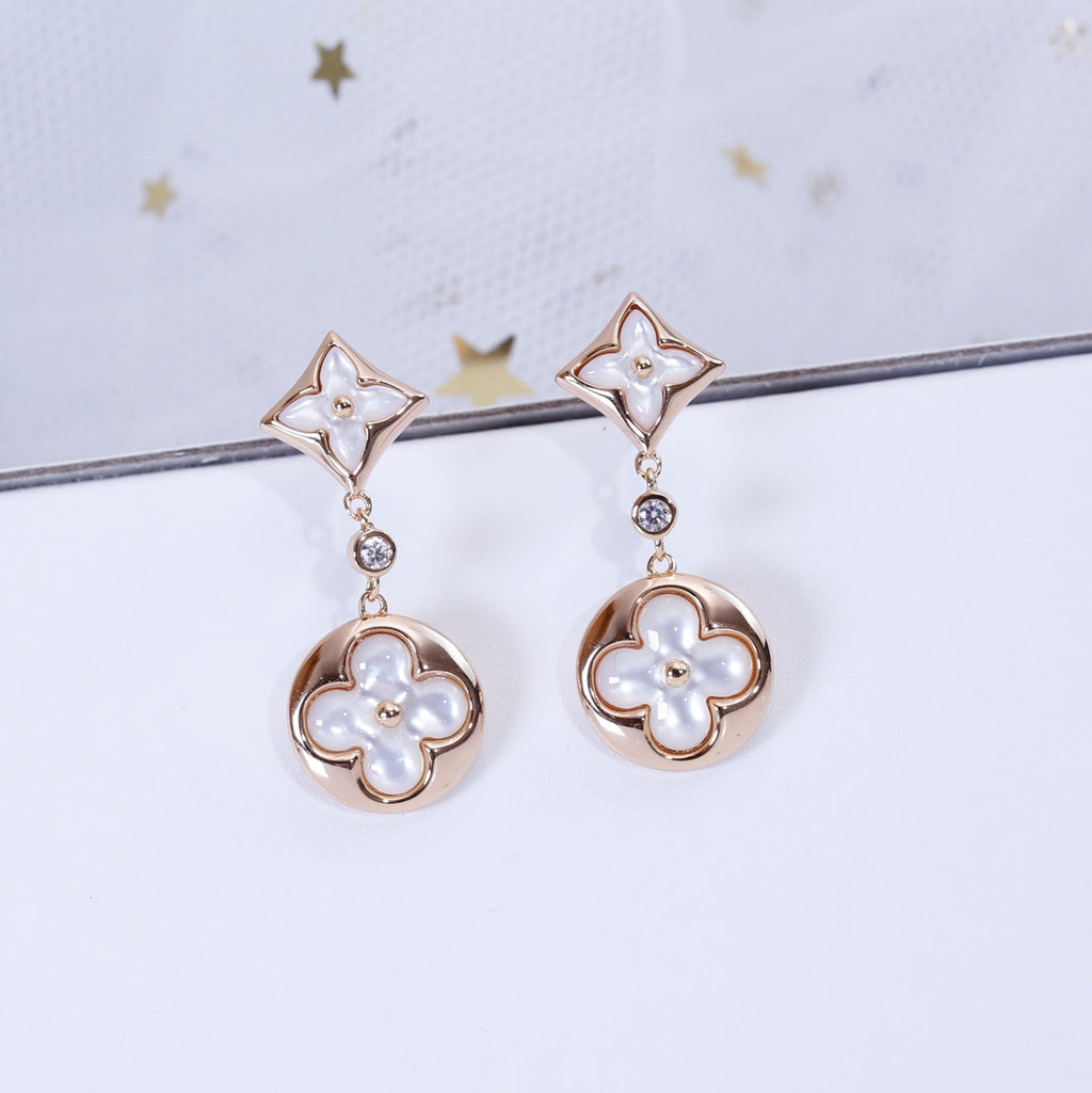 ⭐Miroze STAR AND SUN PINK GOLD MOP DROP EARRINGS