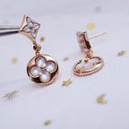 ⭐Miroze STAR AND SUN PINK GOLD MOP DROP EARRINGS