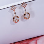 ⭐Miroze STAR AND SUN PINK GOLD MOP DROP EARRINGS