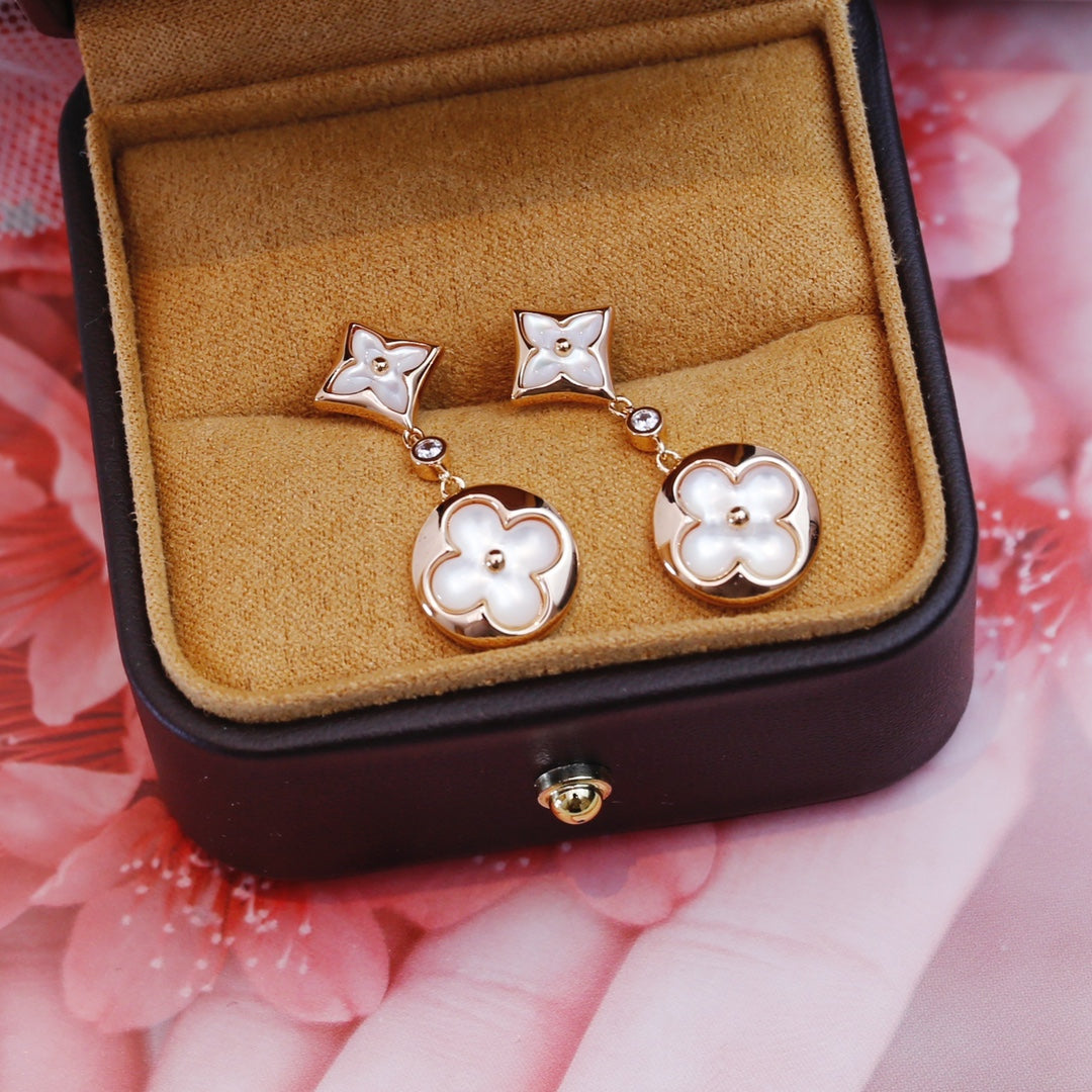 ⭐Miroze STAR AND SUN PINK GOLD MOP DROP EARRINGS